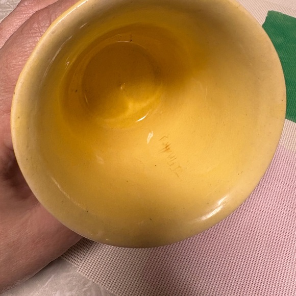 Nelson McCoy hobnail cream yellow 1930's USA 5” Diameter - Picture 8 of 16